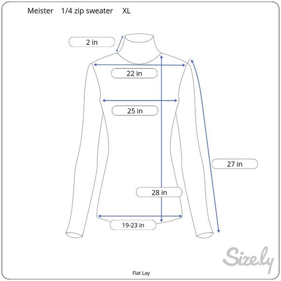 Meister Vintage 80's Sweater Apres Ski 1/4 Zip Mock Neck Men's Unisex XL - Picture 9 of 9
